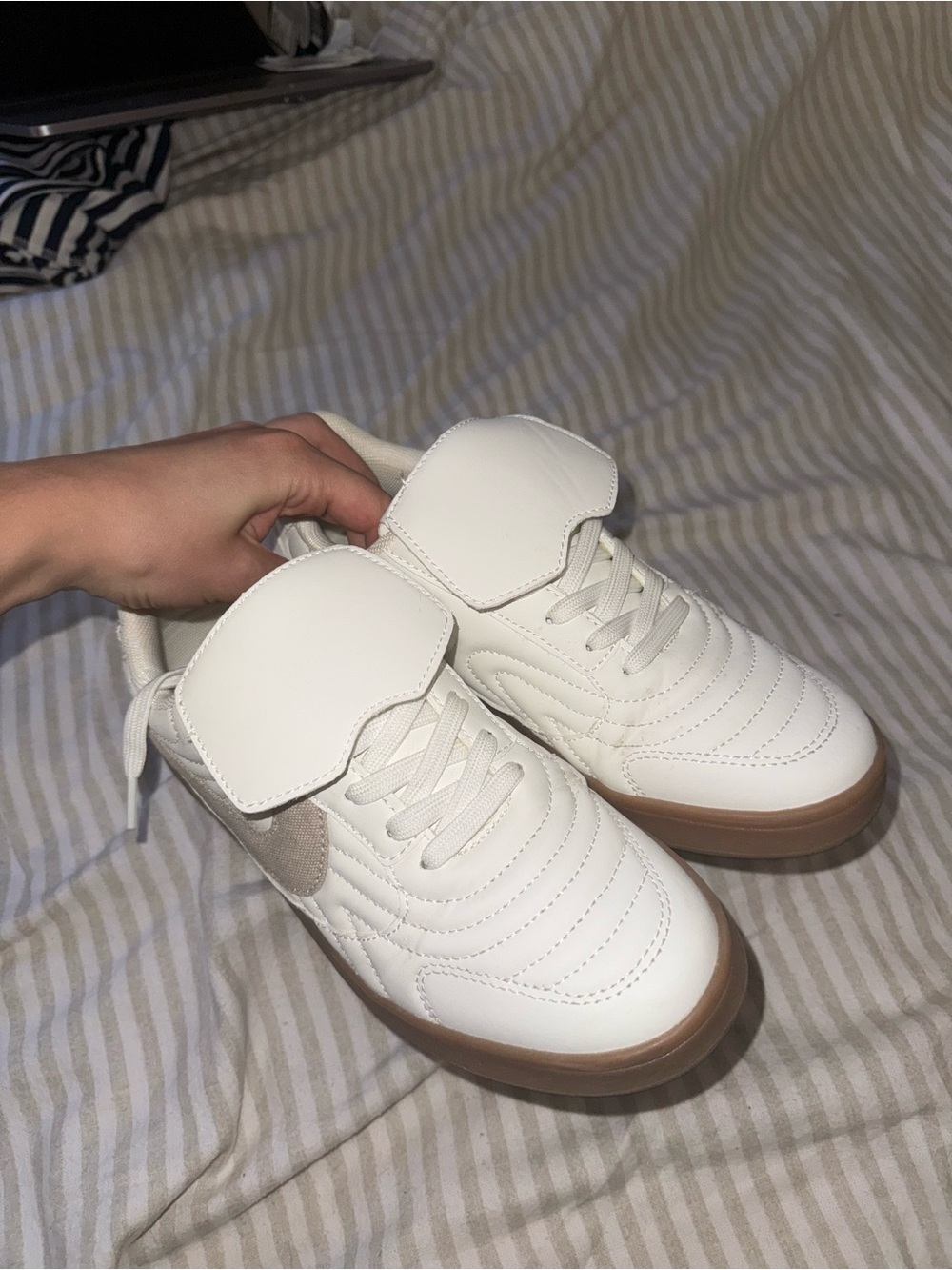 Call It Spring White Sneakers with Tan Gum Sole